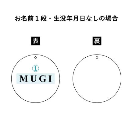 お名前１段・生没年月日なしの場合